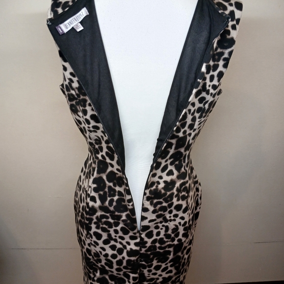 Jennifer Lopez Leopard Print Sleeveless Dress Size 12 - Picture 11 of 15